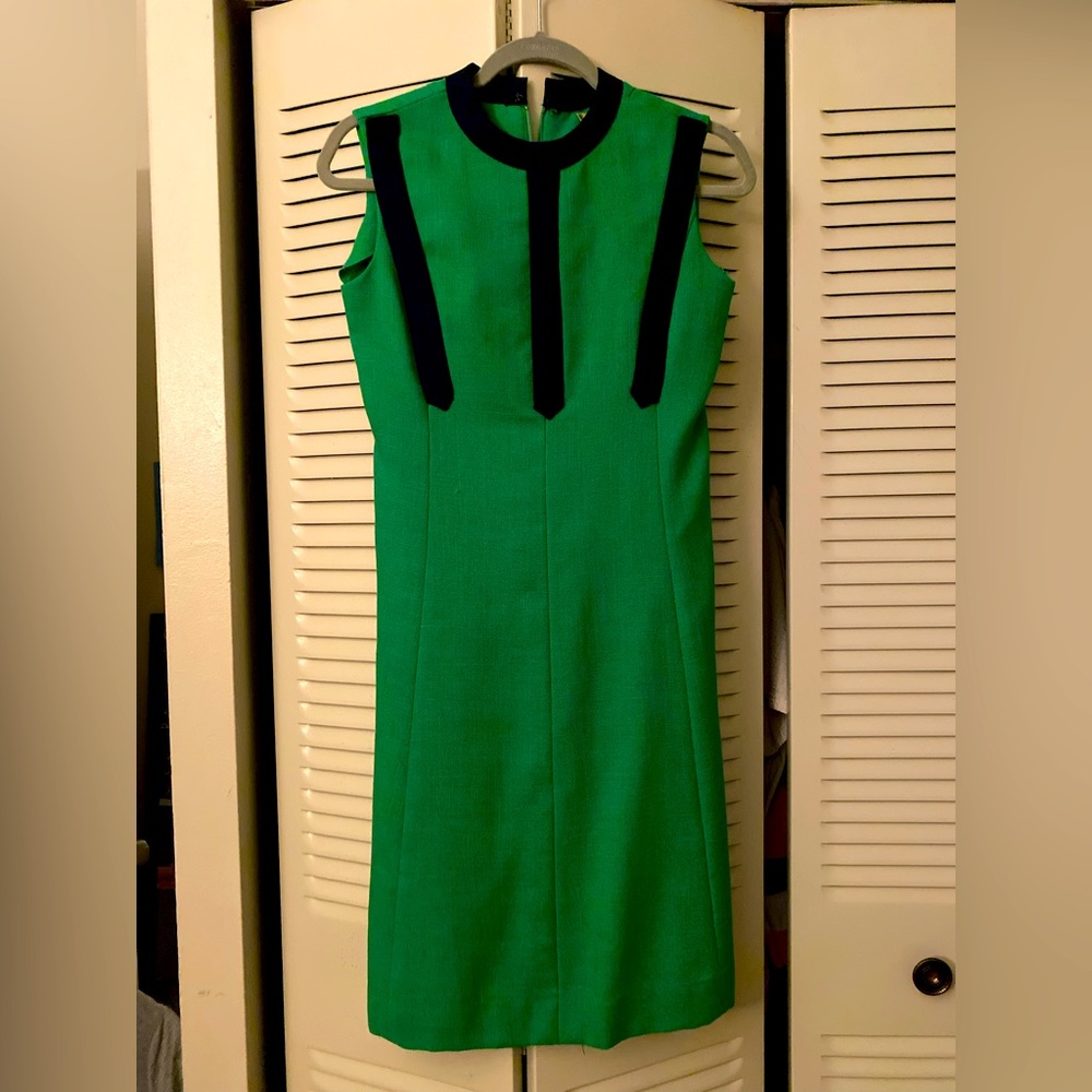 Vintage Green and Navy Kappi Dress